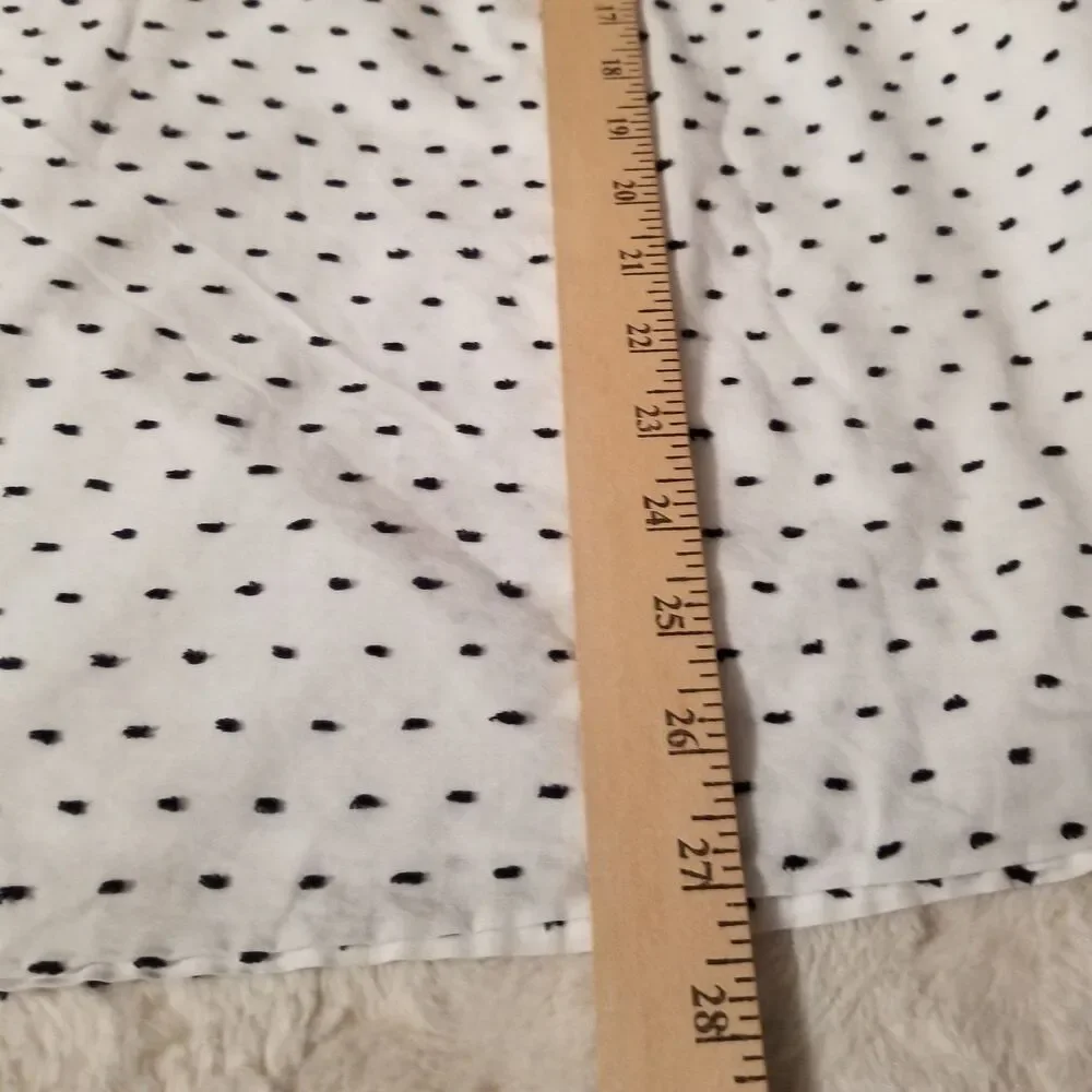 Lane Bryant Women's Top Size 18 Long Sleeve Polka Dot Textured Blouse